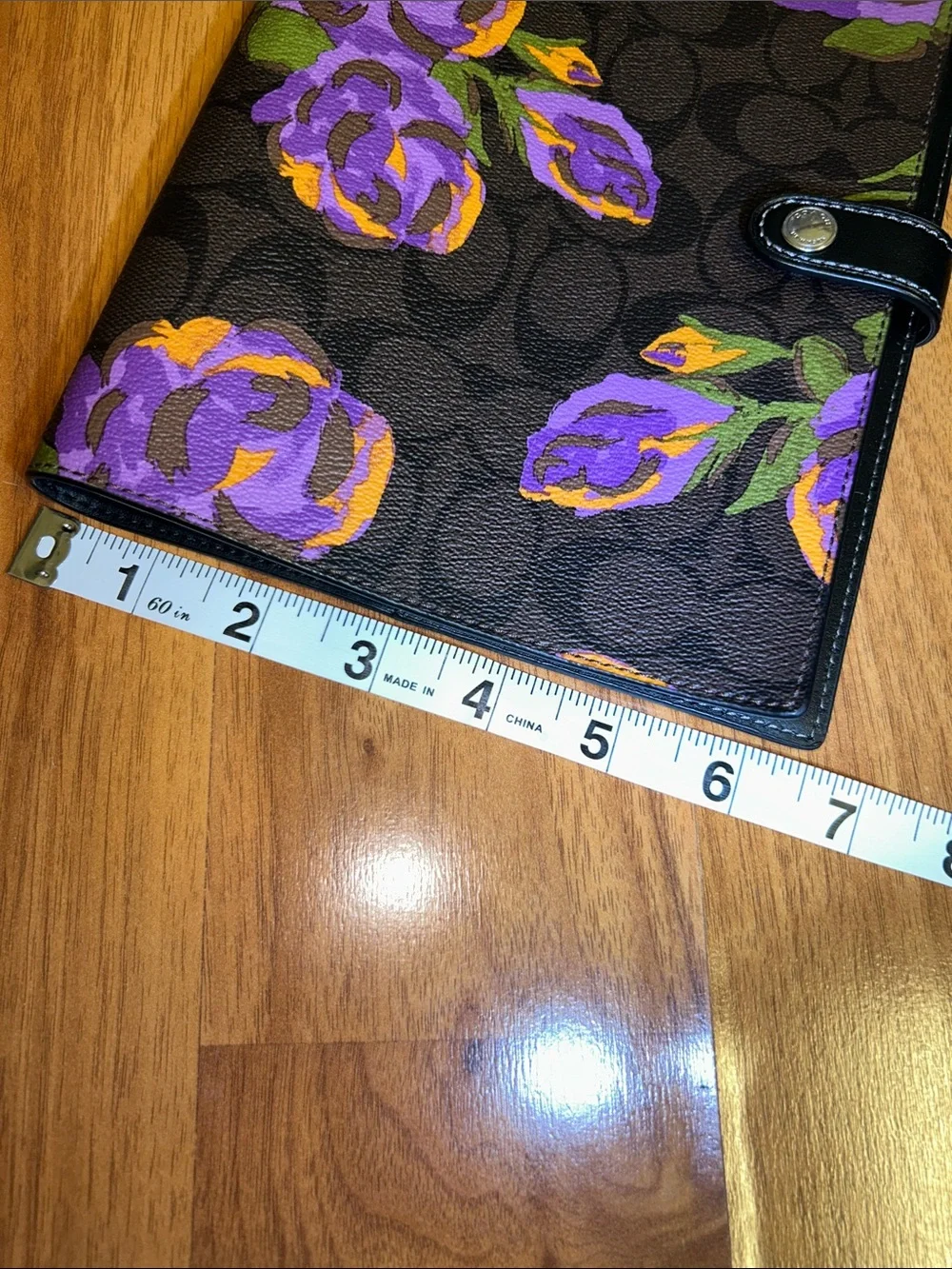 NWOT Coach Logo Floral Monogram Canvas Organizer / Book Cover